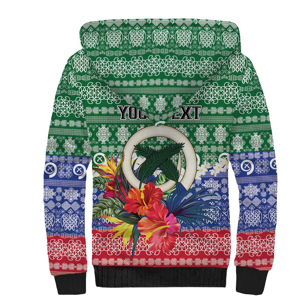 Personalised Torba Joyeux Noel Sherpa Hoodie Proud To Be a Ni-Van Sand Drawing Art - Polynesian Pride