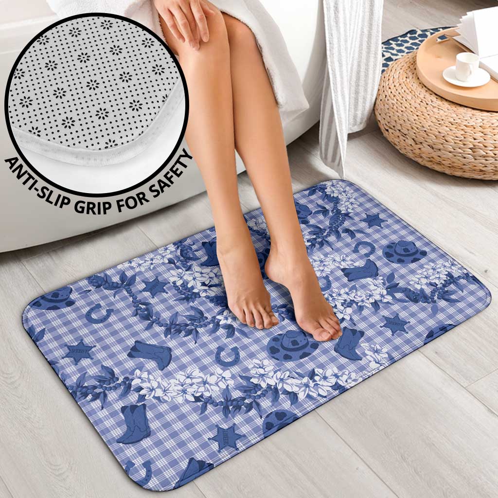 Mokihana Maile Ilima Leis Paniolo Palaka Bathroom Set Hawaiian Polu Spirit - Polynesian Pride