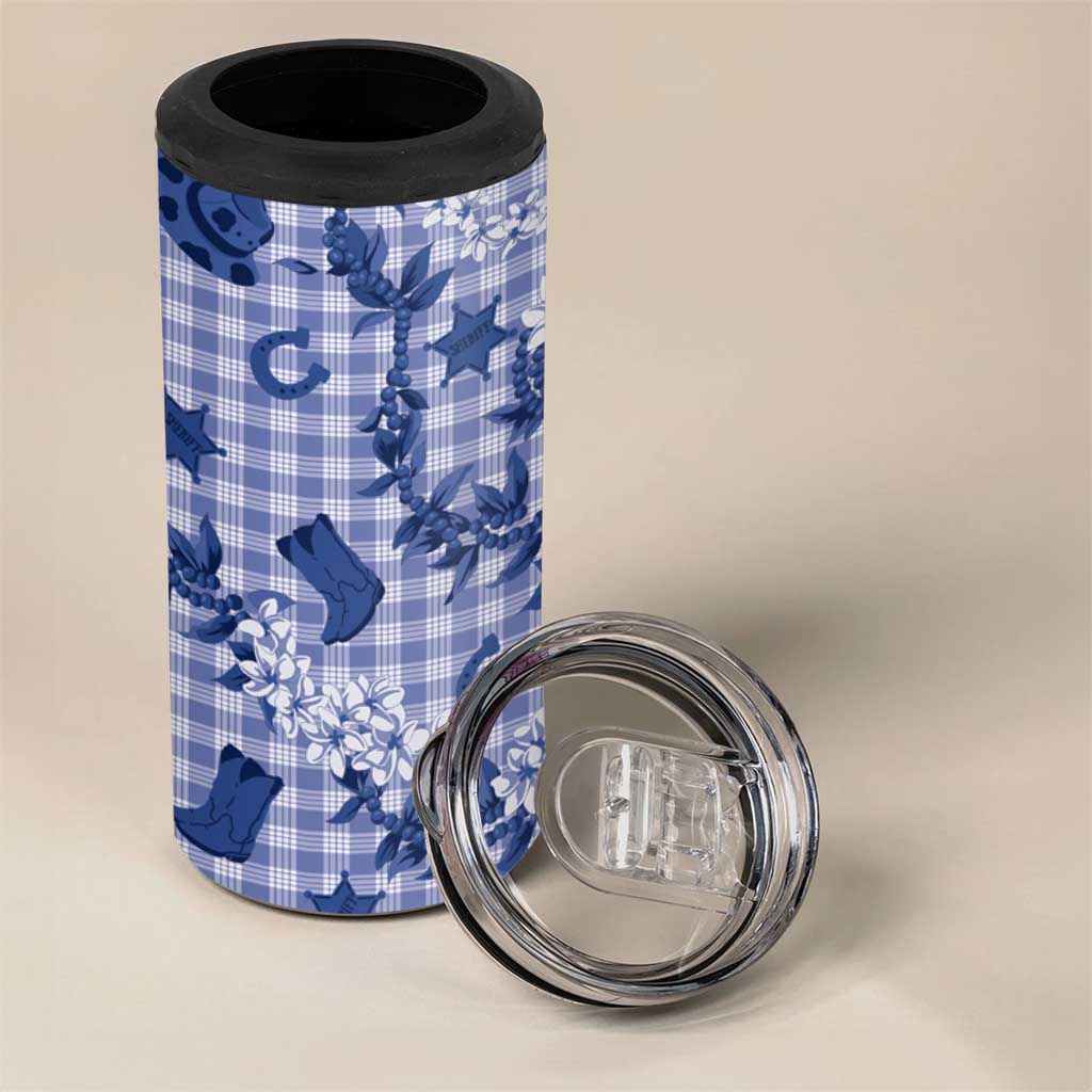 Mokihana Maile Ilima Leis Paniolo Palaka 4 in 1 Can Cooler Tumbler Hawaiian Polu Spirit LT9 - Polynesian Pride