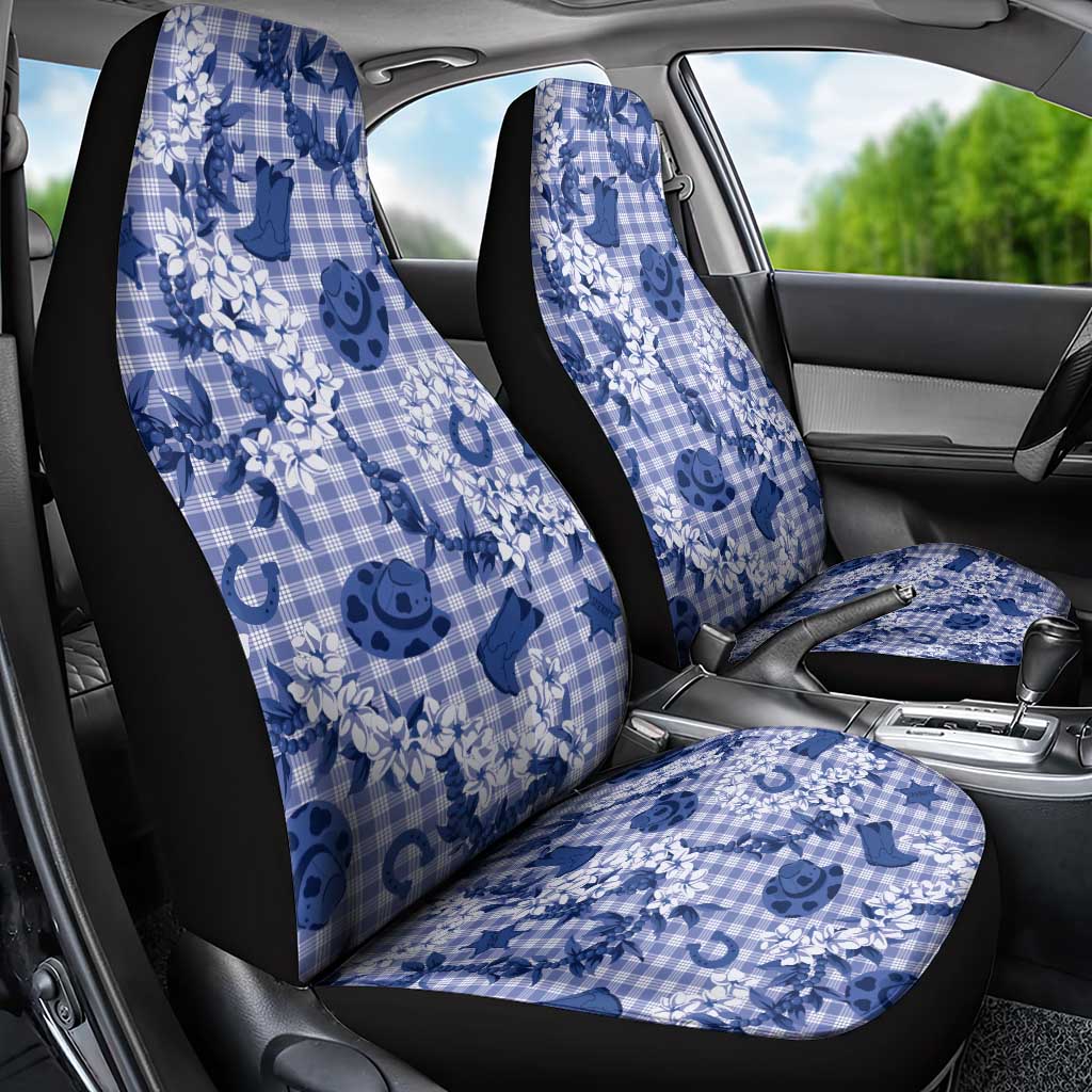 Mokihana Maile Ilima Leis Paniolo Palaka Car Seat Cover Hawaiian Polu Spirit - Polynesian Pride