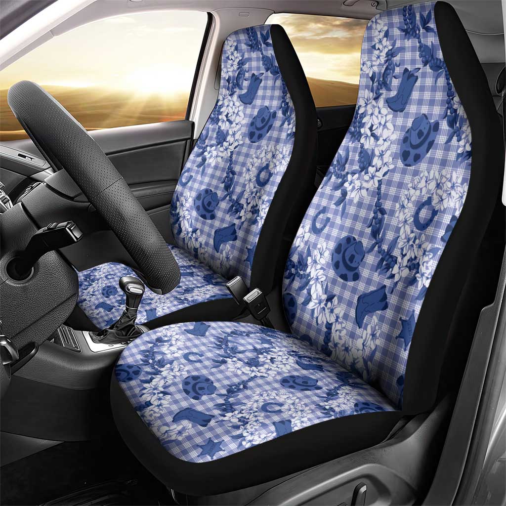 Mokihana Maile Ilima Leis Paniolo Palaka Car Seat Cover Hawaiian Polu Spirit - Polynesian Pride