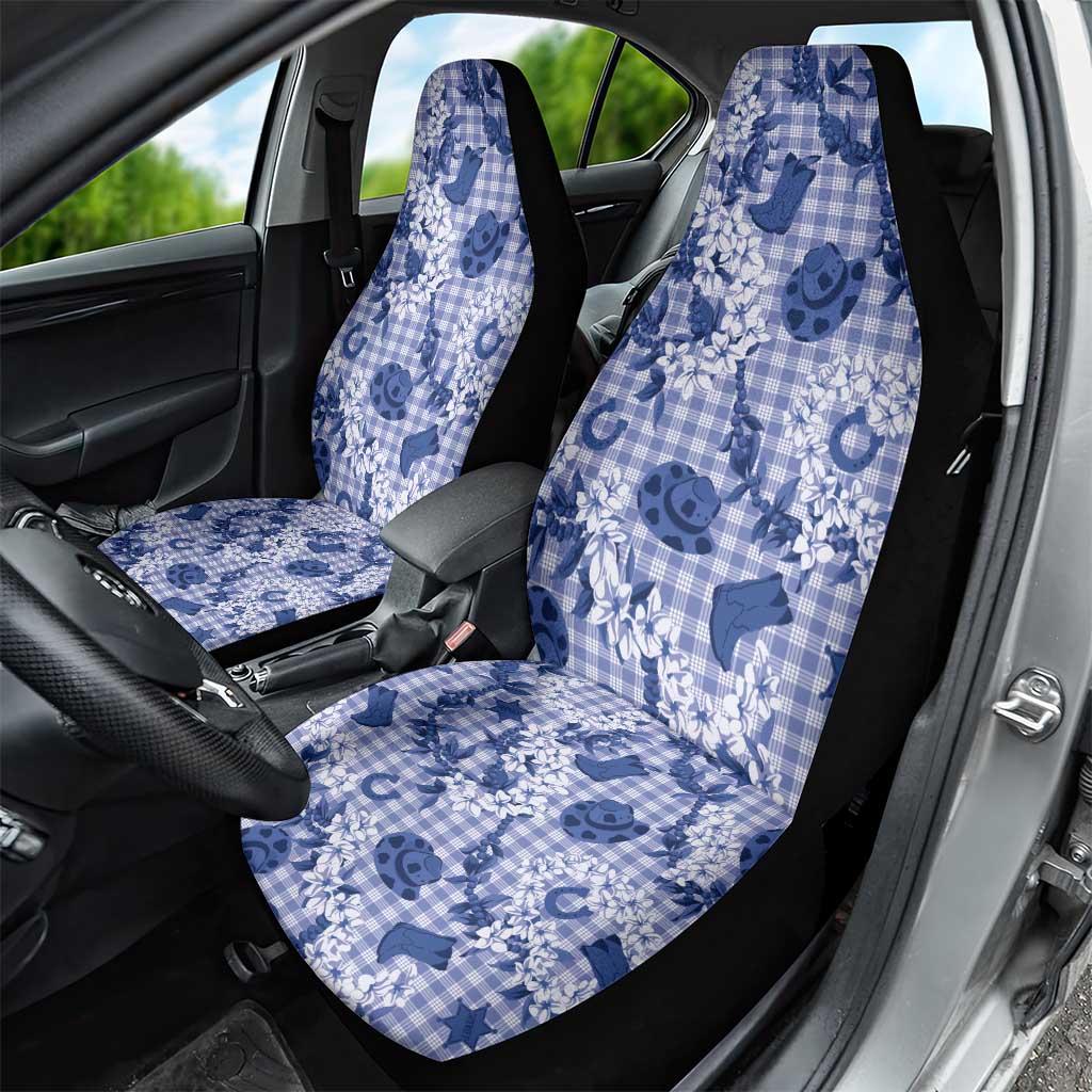 Mokihana Maile Ilima Leis Paniolo Palaka Car Seat Cover Hawaiian Polu Spirit - Polynesian Pride