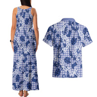 Mokihana Maile Ilima Leis Paniolo Palaka Couples Matching Tank Maxi Dress and Hawaiian Shirt Hawaiian Polu Spirit LT9 - Polynesian Pride