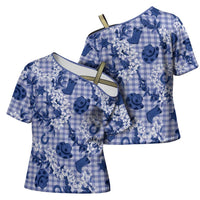 Mokihana Maile Ilima Leis Paniolo Palaka Cross Shoulder Shirt Hawaiian Polu Spirit - Polynesian Pride