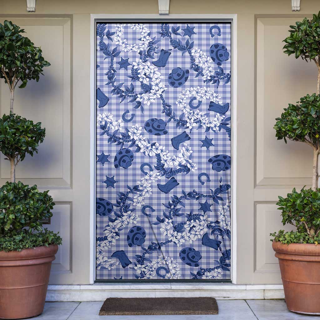Mokihana Maile Ilima Leis Paniolo Palaka Door Cover Hawaiian Polu Spirit - Polynesian Pride