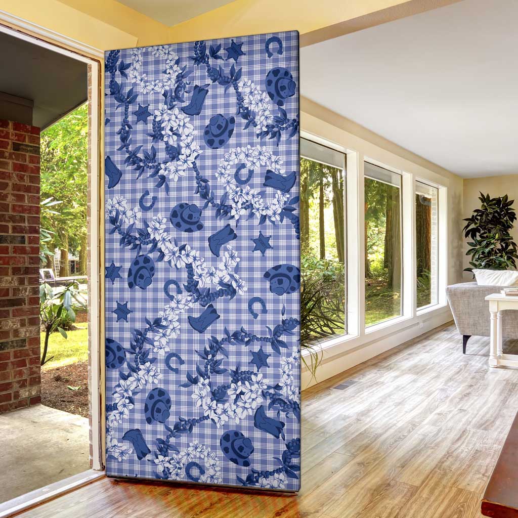 Mokihana Maile Ilima Leis Paniolo Palaka Door Cover Hawaiian Polu Spirit - Polynesian Pride