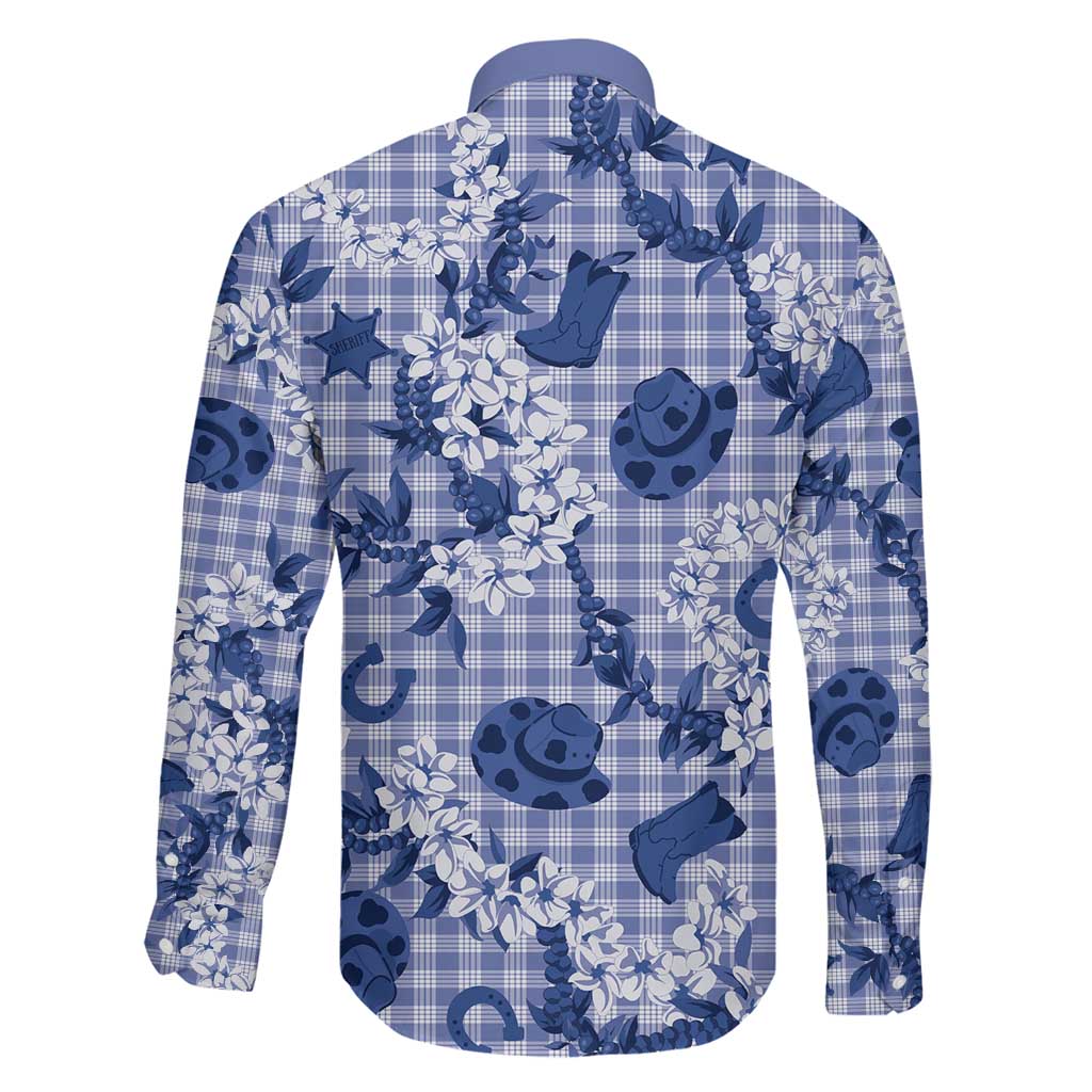 Mokihana Maile Ilima Leis Paniolo Palaka Family Matching Long Sleeve Bodycon Dress and Hawaiian Shirt Hawaiian Polu Spirit LT9 - Polynesian Pride
