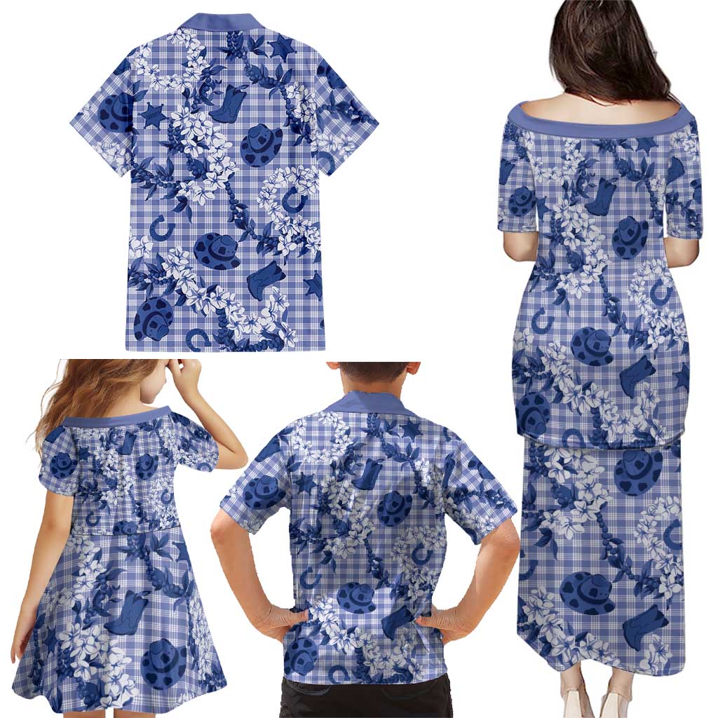 Mokihana Maile Ilima Leis Paniolo Palaka Family Matching Puletasi and Hawaiian Shirt Hawaiian Polu Spirit LT9 - Polynesian Pride