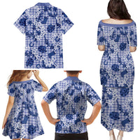 Mokihana Maile Ilima Leis Paniolo Palaka Family Matching Puletasi and Hawaiian Shirt Hawaiian Polu Spirit LT9 - Polynesian Pride
