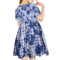 Mokihana Maile Ilima Leis Paniolo Palaka Kid Short Sleeve Dress Hawaiian Polu Spirit - Polynesian Pride