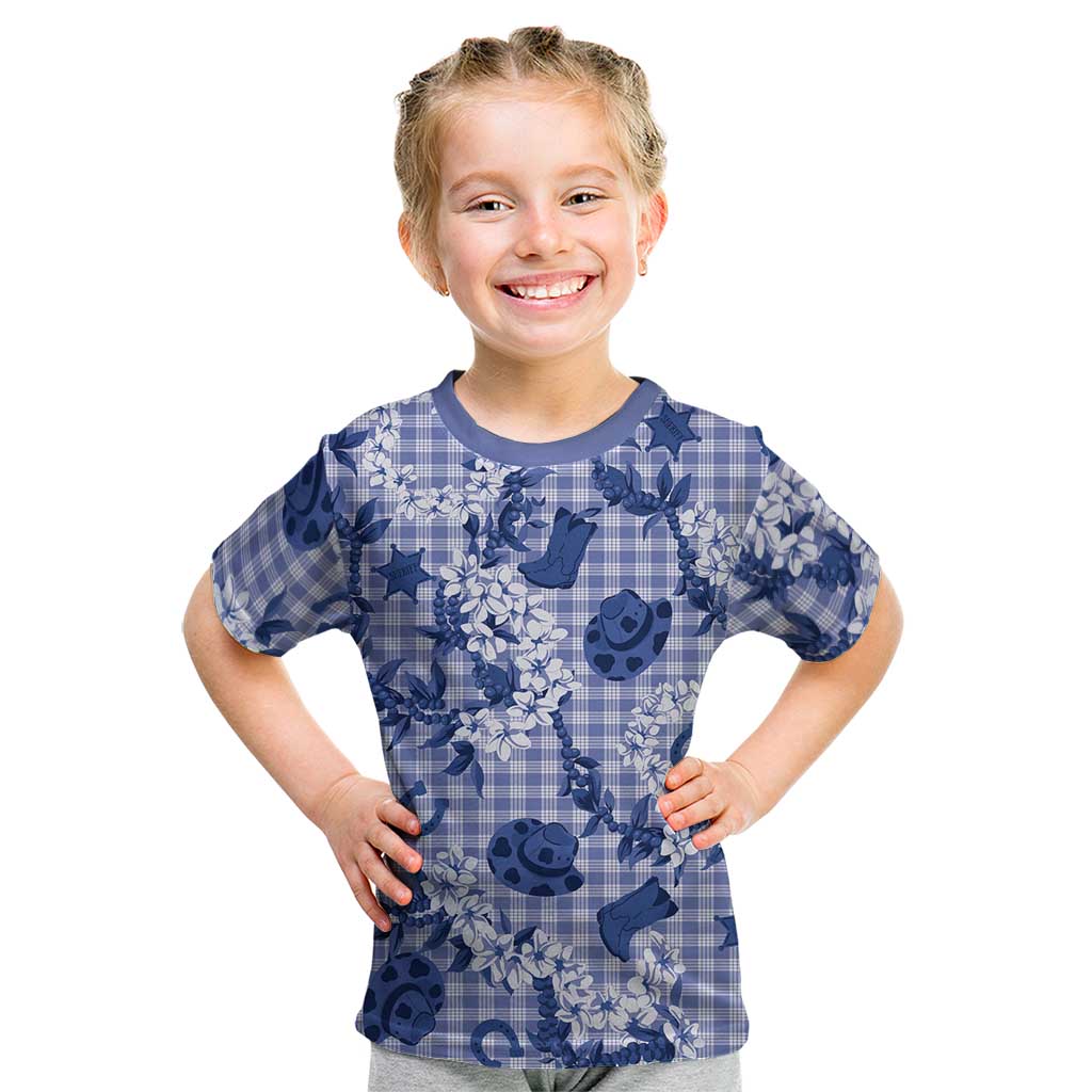 Mokihana Maile Ilima Leis Paniolo Palaka Kid T Shirt Hawaiian Polu Spirit - Polynesian Pride
