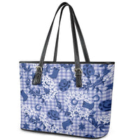Mokihana Maile Ilima Leis Paniolo Palaka Leather Tote Bag Hawaiian Polu Spirit - Polynesian Pride