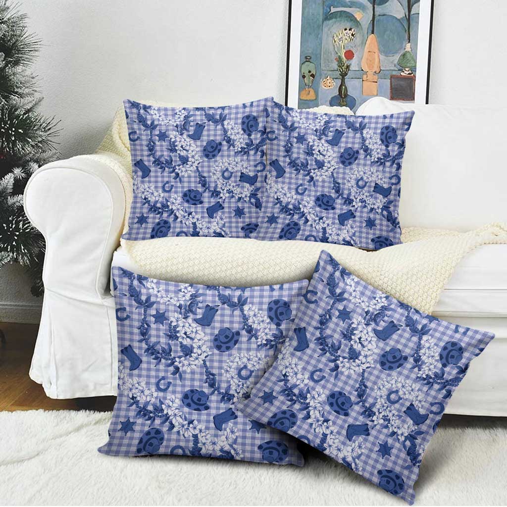 Mokihana Maile Ilima Leis Paniolo Palaka Pillow Cover Hawaiian Polu Spirit - Polynesian Pride