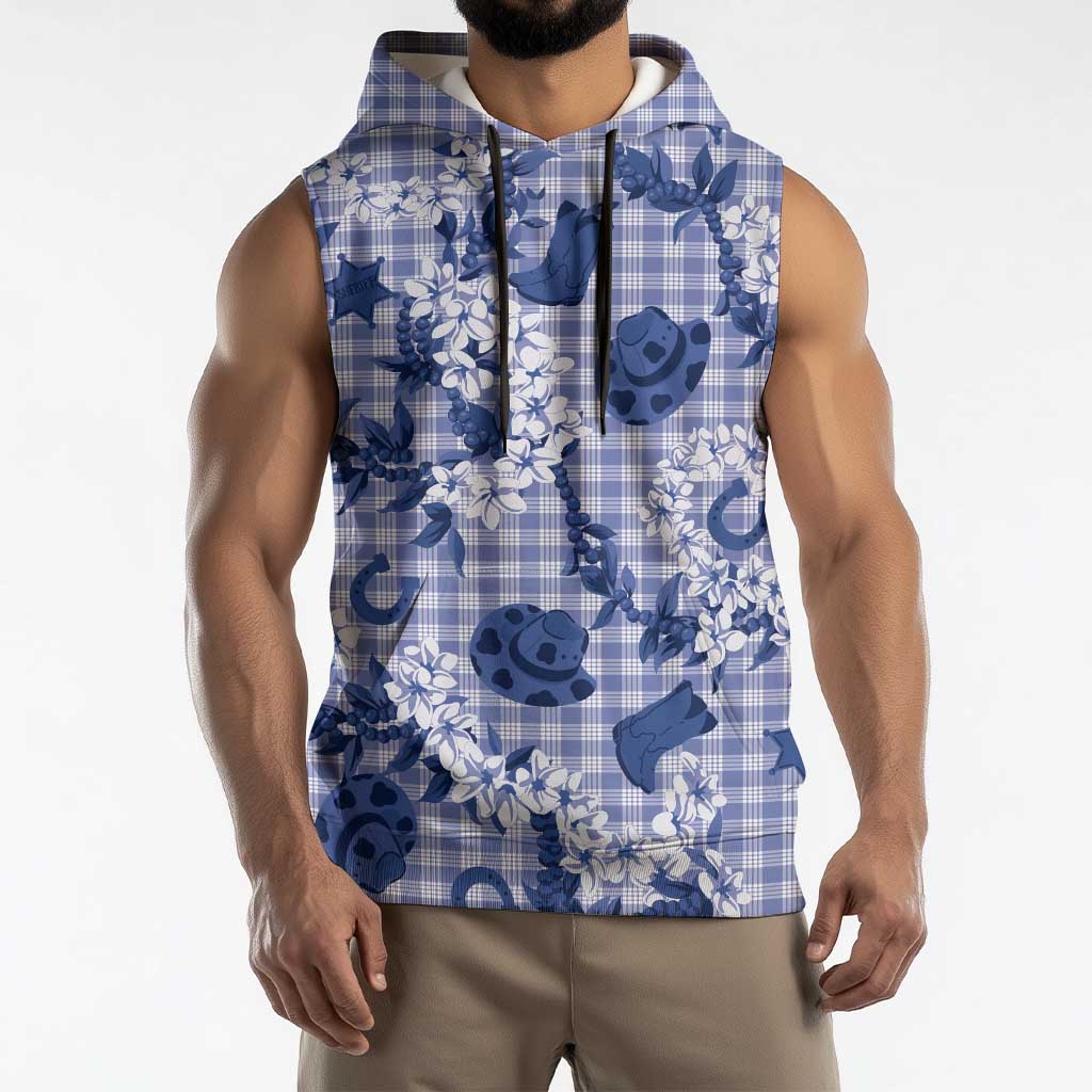 Mokihana Maile Ilima Leis Paniolo Palaka Sleeveless Hoodie Hawaiian Polu Spirit - Polynesian Pride