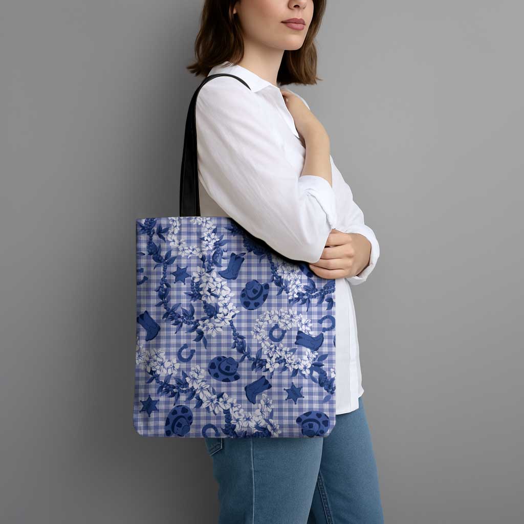 Mokihana Maile Ilima Leis Paniolo Palaka Tote Bag Hawaiian Polu Spirit - Polynesian Pride
