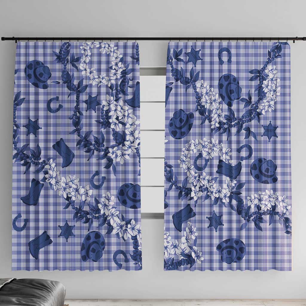 Mokihana Maile Ilima Leis Paniolo Palaka Window Curtain Hawaiian Polu Spirit - Polynesian Pride