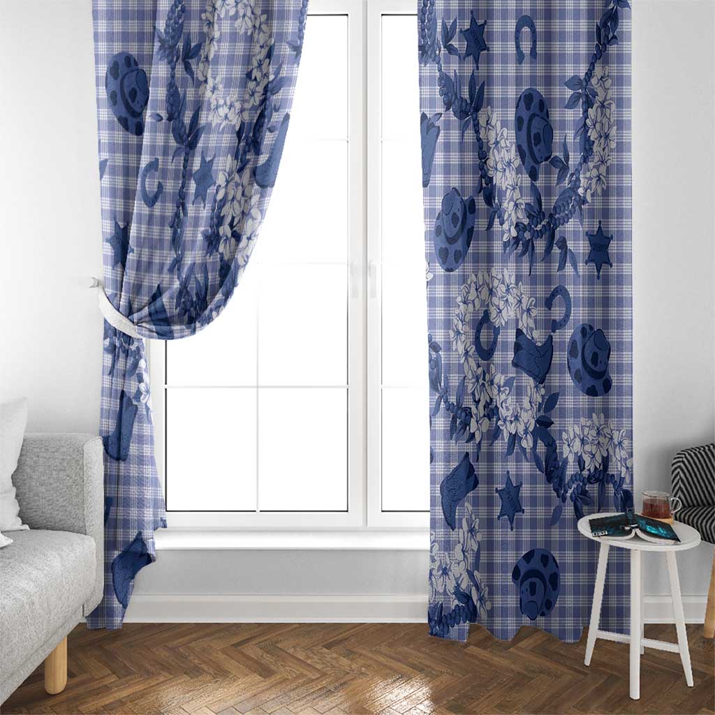 Mokihana Maile Ilima Leis Paniolo Palaka Window Curtain Hawaiian Polu Spirit - Polynesian Pride