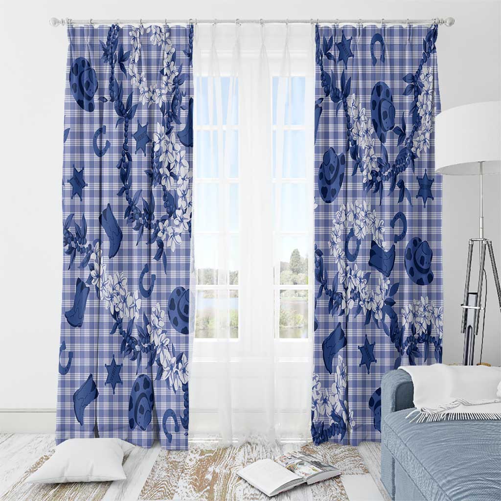 Mokihana Maile Ilima Leis Paniolo Palaka Window Curtain Hawaiian Polu Spirit - Polynesian Pride