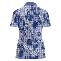 Mokihana Maile Ilima Leis Paniolo Palaka Women Polo Shirt Hawaiian Polu Spirit LT9 - Polynesian Pride