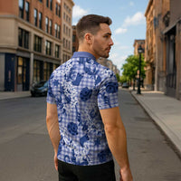 Mokihana Maile Ilima Leis Paniolo Palaka Zipper Polo Shirt Hawaiian Polu Spirit - Polynesian Pride