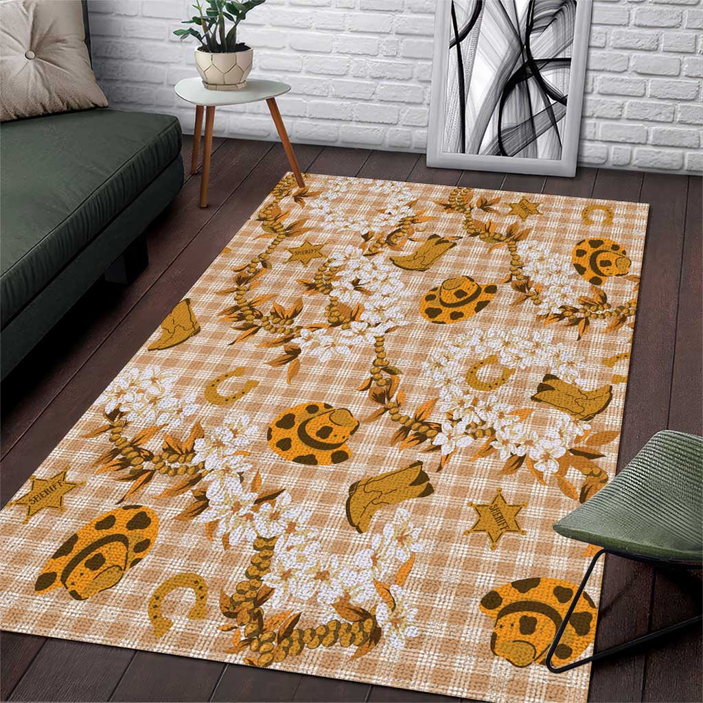 Mokihana Maile Ilima Leis Paniolo Palaka Area Rug Hawaiian Kula Spirit - Polynesian Pride