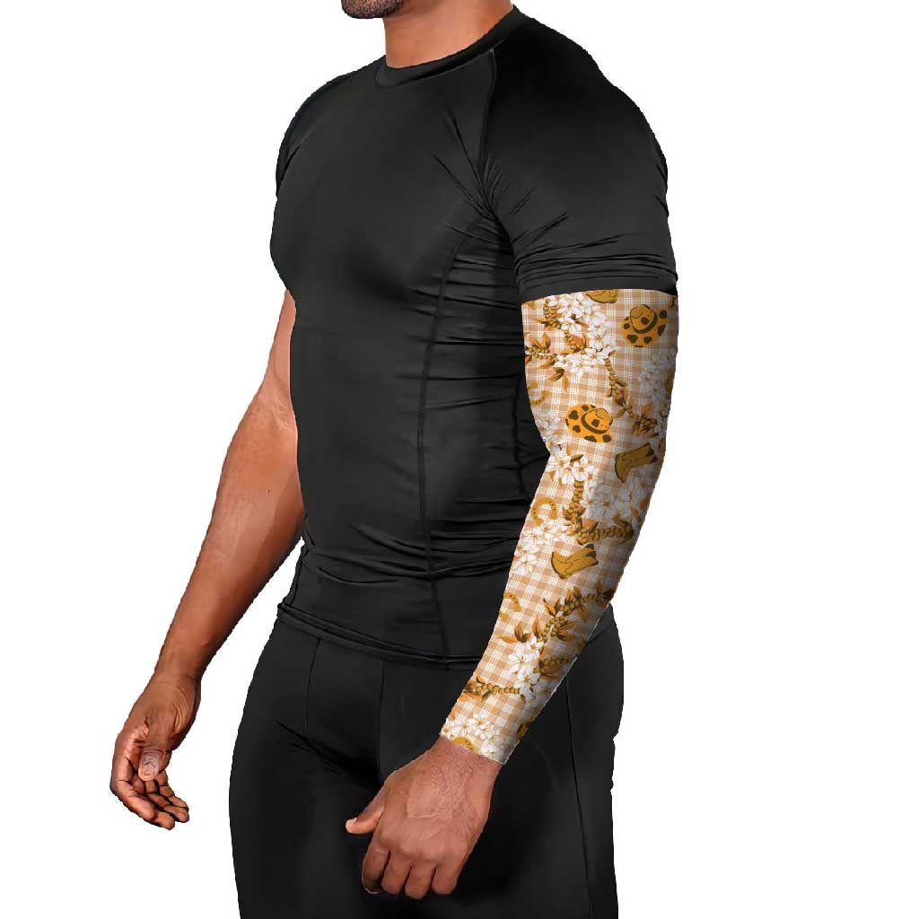 Mokihana Maile Ilima Leis Paniolo Palaka Arm Sleeves Hawaiian Kula Spirit - Polynesian Pride