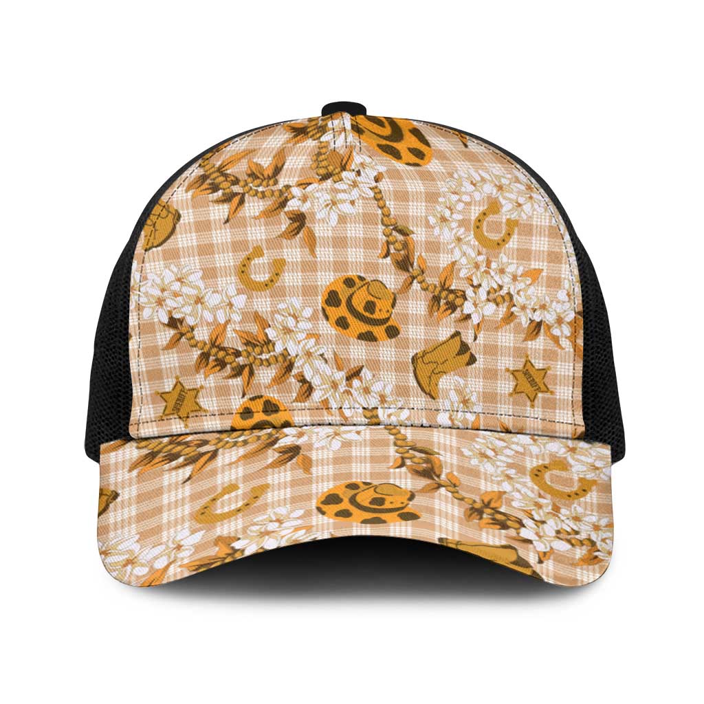Mokihana Maile Ilima Leis Paniolo Palaka Baseball Net Cap Hawaiian Kula Spirit - Polynesian Pride