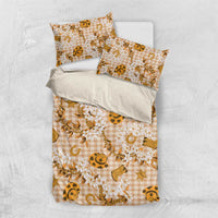 Mokihana Maile Ilima Leis Paniolo Palaka Bedding Set Hawaiian Kula Spirit LT9 US Twin 172cm x 218cm Gold - Polynesian Pride