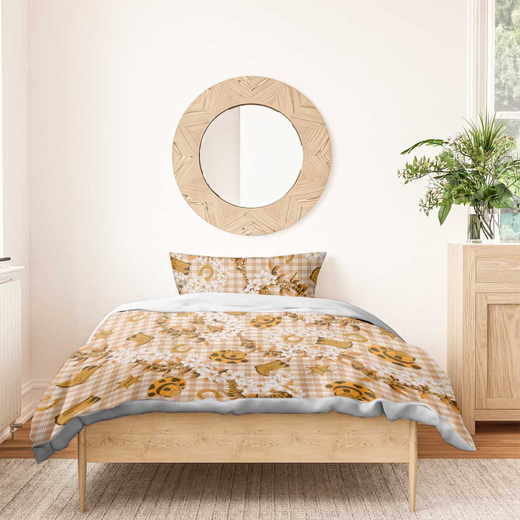 Mokihana Maile Ilima Leis Paniolo Palaka Bedding Set Hawaiian Kula Spirit LT9 - Polynesian Pride