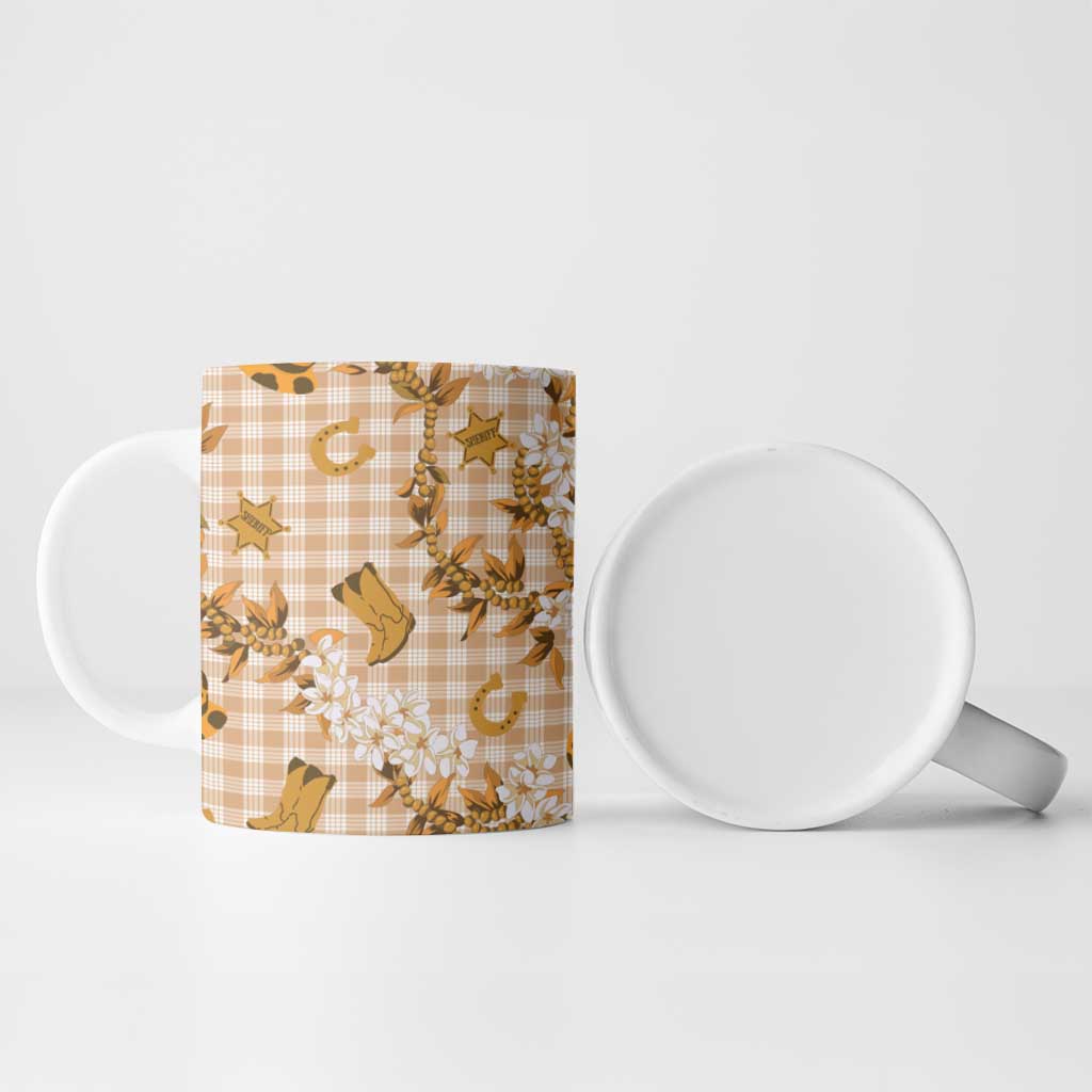Mokihana Maile Ilima Leis Paniolo Palaka Ceramic Mug Hawaiian Kula Spirit - Polynesian Pride