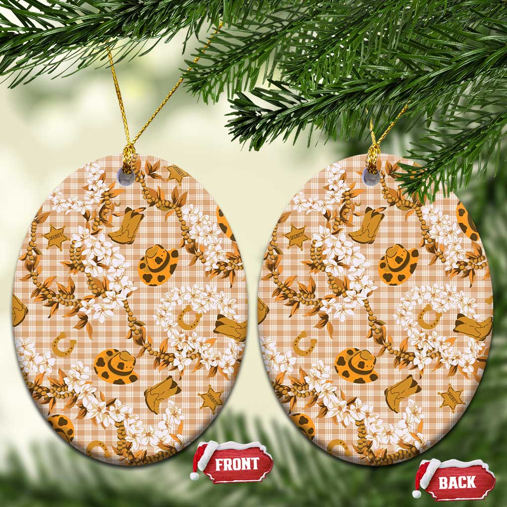 Mokihana Maile Ilima Leis Paniolo Palaka Ceramic Ornament Hawaiian Kula Spirit - Polynesian Pride