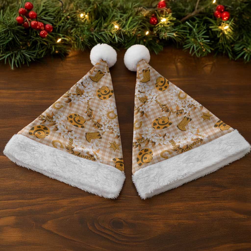 Mokihana Maile Ilima Leis Paniolo Palaka Christmas Santa Hat Hawaiian Kula Spirit - Polynesian Pride
