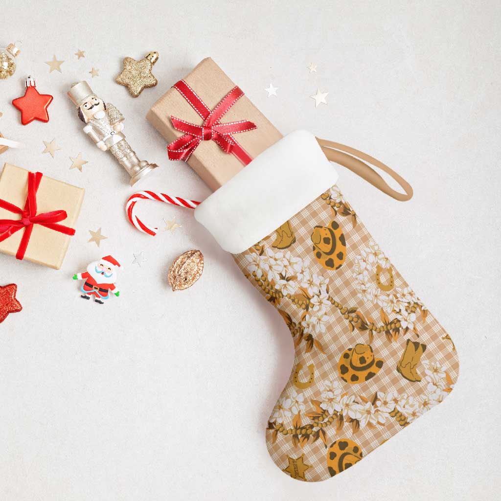 Mokihana Maile Ilima Leis Paniolo Palaka Christmas Stocking Hawaiian Kula Spirit - Polynesian Pride