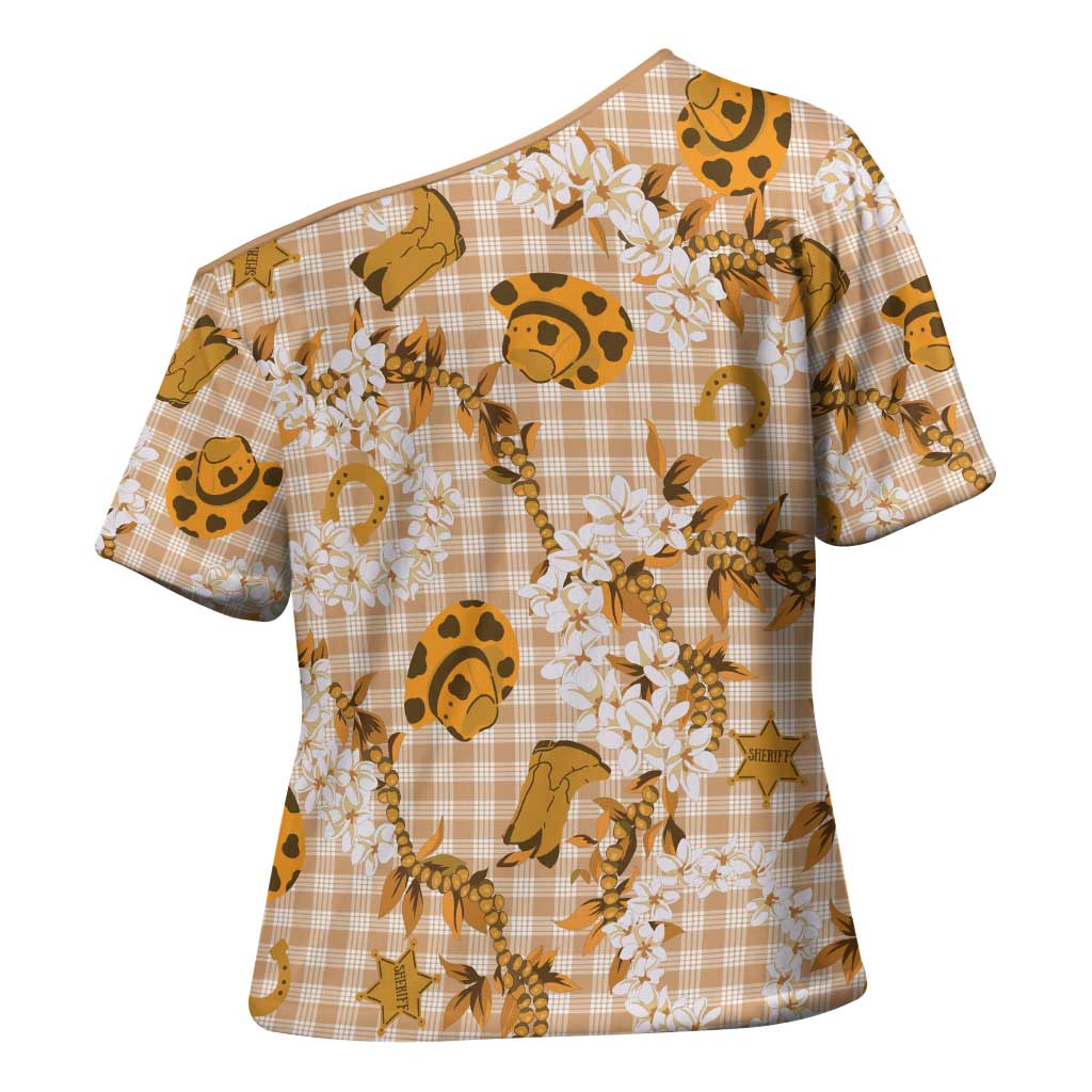 Mokihana Maile Ilima Leis Paniolo Palaka Cross Shoulder Shirt Hawaiian Kula Spirit - Polynesian Pride