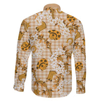 Mokihana Maile Ilima Leis Paniolo Palaka Family Matching Long Sleeve Bodycon Dress and Hawaiian Shirt Hawaiian Kula Spirit LT9 - Polynesian Pride