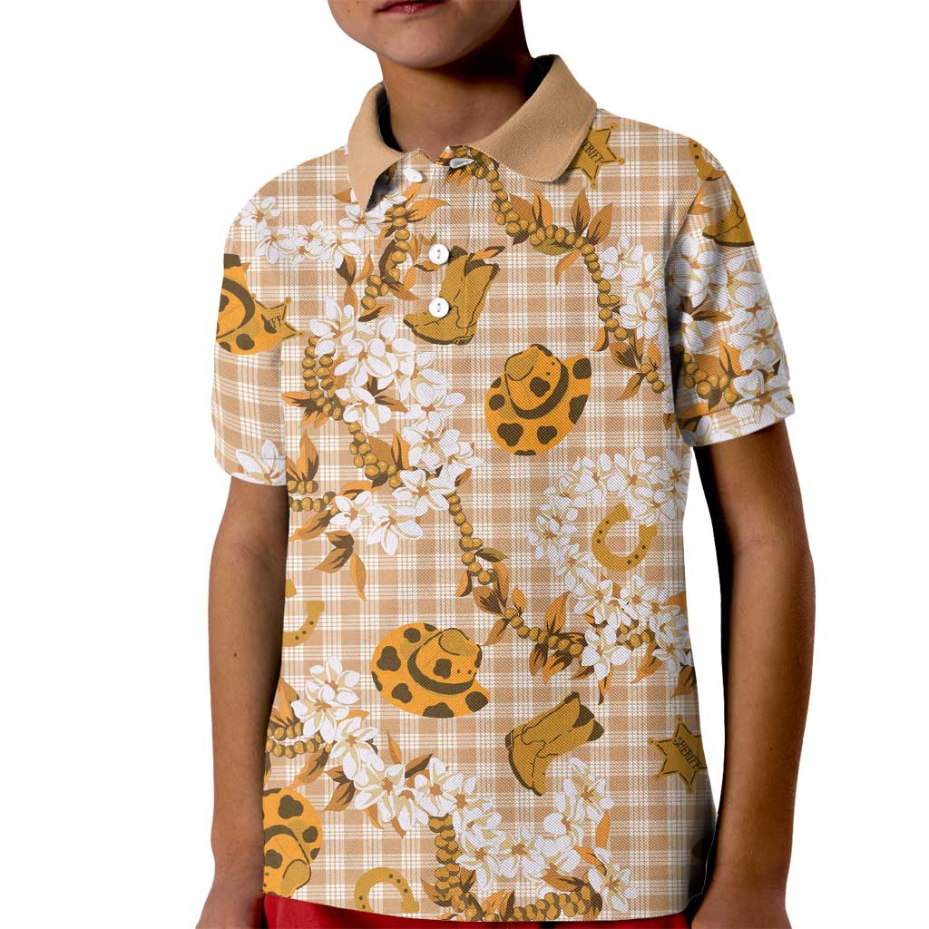 Mokihana Maile Ilima Leis Paniolo Palaka Kid Polo Shirt Hawaiian Kula Spirit - Polynesian Pride