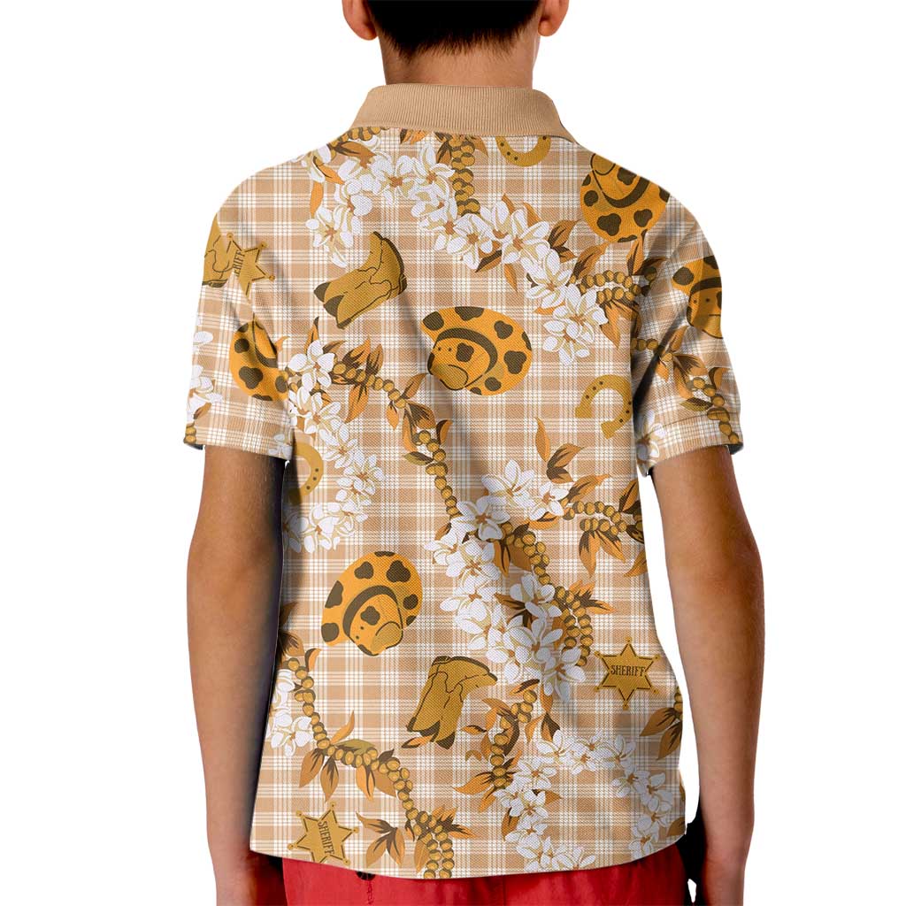Mokihana Maile Ilima Leis Paniolo Palaka Kid Polo Shirt Hawaiian Kula Spirit - Polynesian Pride