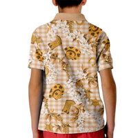 Mokihana Maile Ilima Leis Paniolo Palaka Kid Polo Shirt Hawaiian Kula Spirit - Polynesian Pride