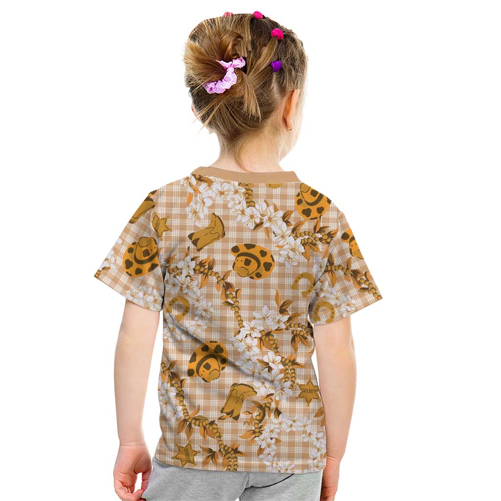 Mokihana Maile Ilima Leis Paniolo Palaka Kid T Shirt Hawaiian Kula Spirit - Polynesian Pride