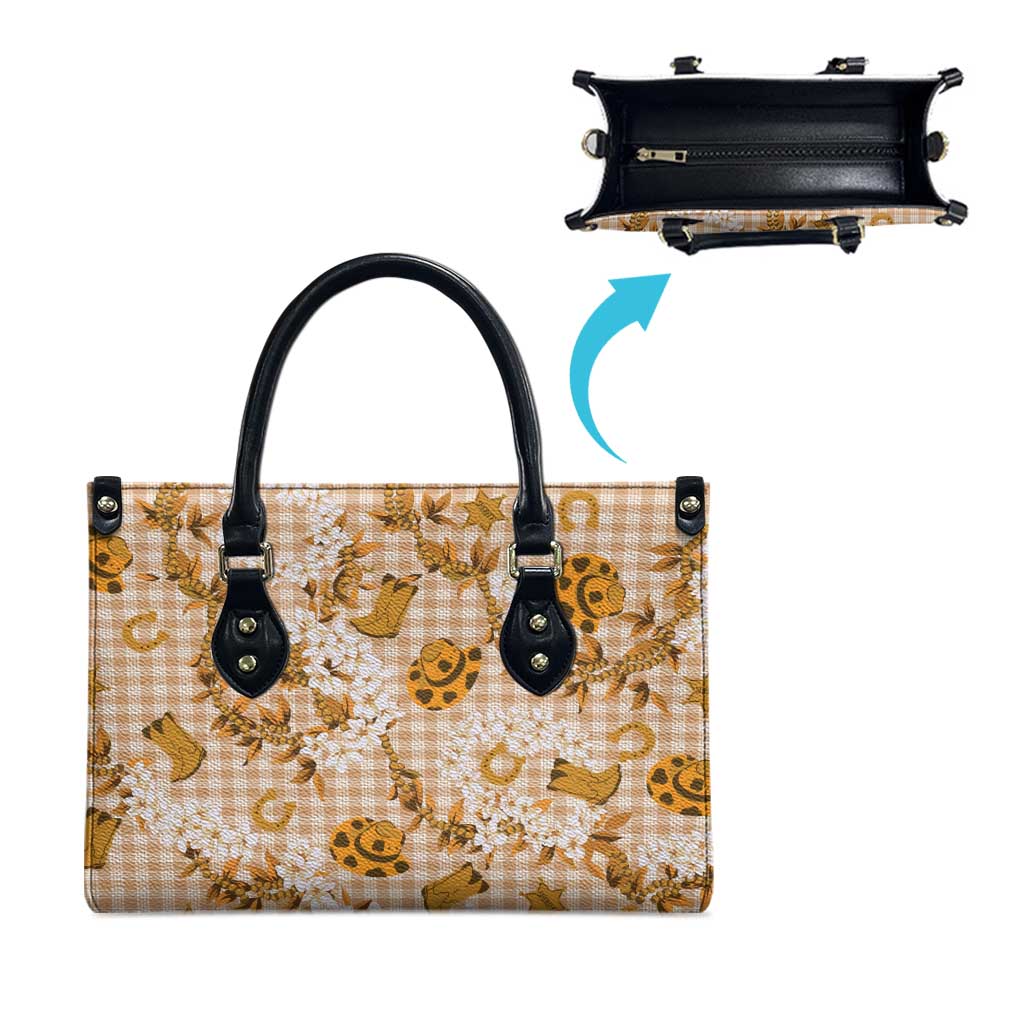 Mokihana Maile Ilima Leis Paniolo Palaka Leather Bag Hawaiian Kula Spirit - Polynesian Pride