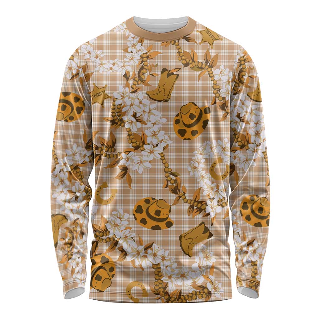 Mokihana Maile Ilima Leis Paniolo Palaka Long Sleeve Shirt Hawaiian Kula Spirit - Polynesian Pride