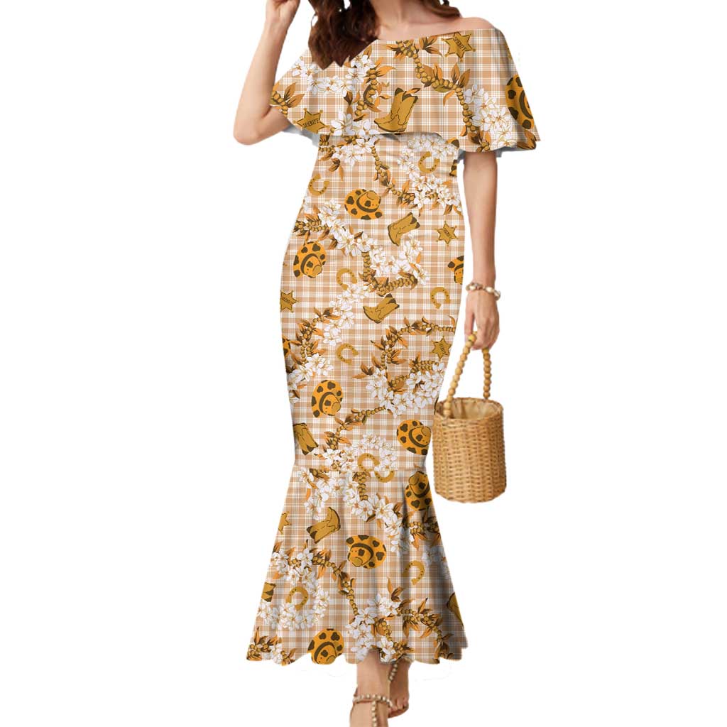Mokihana Maile Ilima Leis Paniolo Palaka Mermaid Dress Hawaiian Kula Spirit - Polynesian Pride