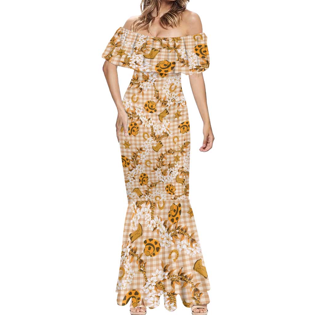 Mokihana Maile Ilima Leis Paniolo Palaka Mermaid Dress Hawaiian Kula Spirit - Polynesian Pride