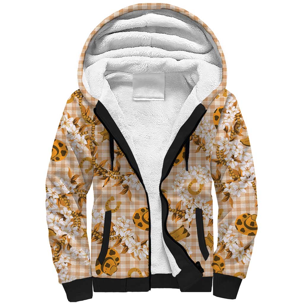 Mokihana Maile Ilima Leis Paniolo Palaka Sherpa Hoodie Hawaiian Kula Spirit - Polynesian Pride