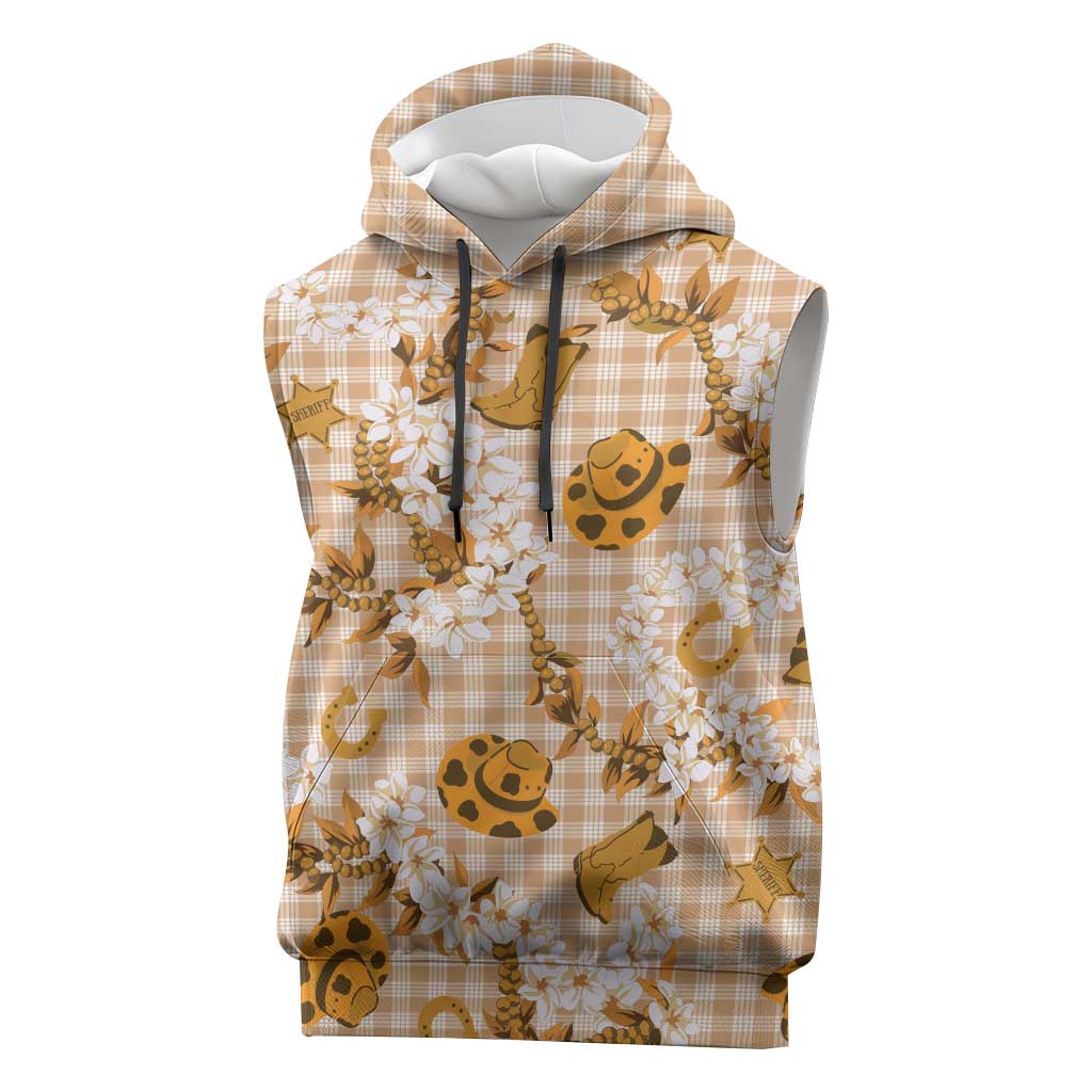 Mokihana Maile Ilima Leis Paniolo Palaka Sleeveless Hoodie Hawaiian Kula Spirit - Polynesian Pride