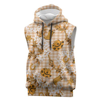 Mokihana Maile Ilima Leis Paniolo Palaka Sleeveless Hoodie Hawaiian Kula Spirit - Polynesian Pride