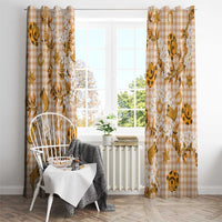 Mokihana Maile Ilima Leis Paniolo Palaka Window Curtain Hawaiian Kula Spirit - Polynesian Pride