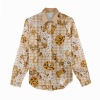 Mokihana Maile Ilima Leis Paniolo Palaka Women Casual Shirt Hawaiian Kula Spirit LT9 - Polynesian Pride