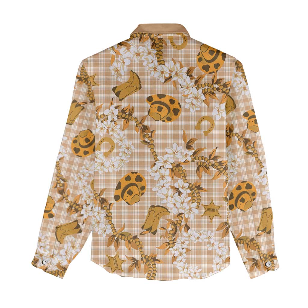 Mokihana Maile Ilima Leis Paniolo Palaka Women Casual Shirt Hawaiian Kula Spirit LT9 - Polynesian Pride