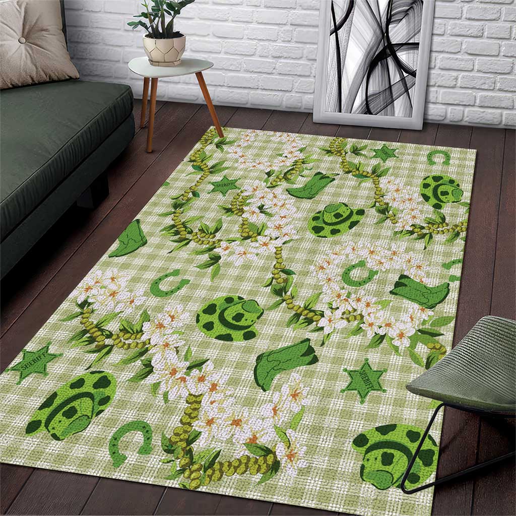 Mokihana Maile Ilima Leis Paniolo Palaka Area Rug Hawaiian Omaomo Ala Spirit - Polynesian Pride
